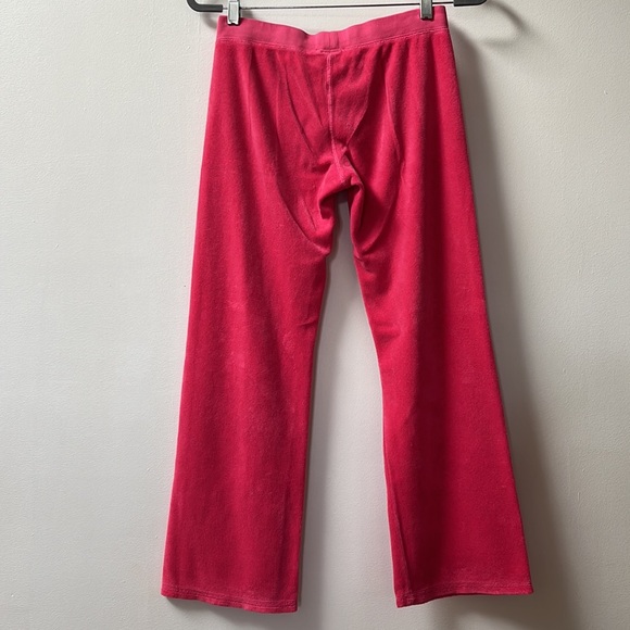 Juicy Couture | Terry Cloth Track Pants Vintage Y2K Size 14 Hot Pink - Picture 4 of 5
